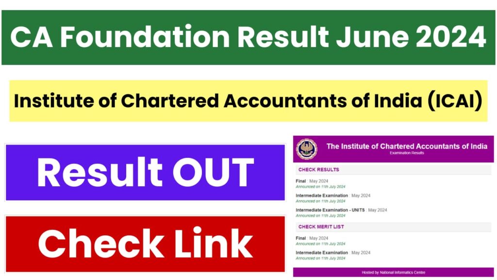 ICAI CA Foundation Result June 2024 Out Today, Check From This Direct