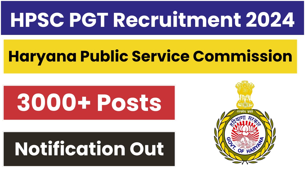 HPSC PGT Recruitment 2024