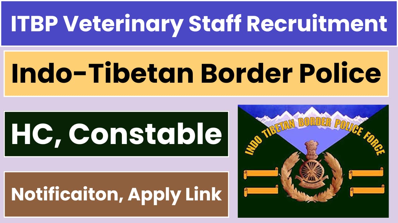 ITBP Veterinary Staff Recruitment