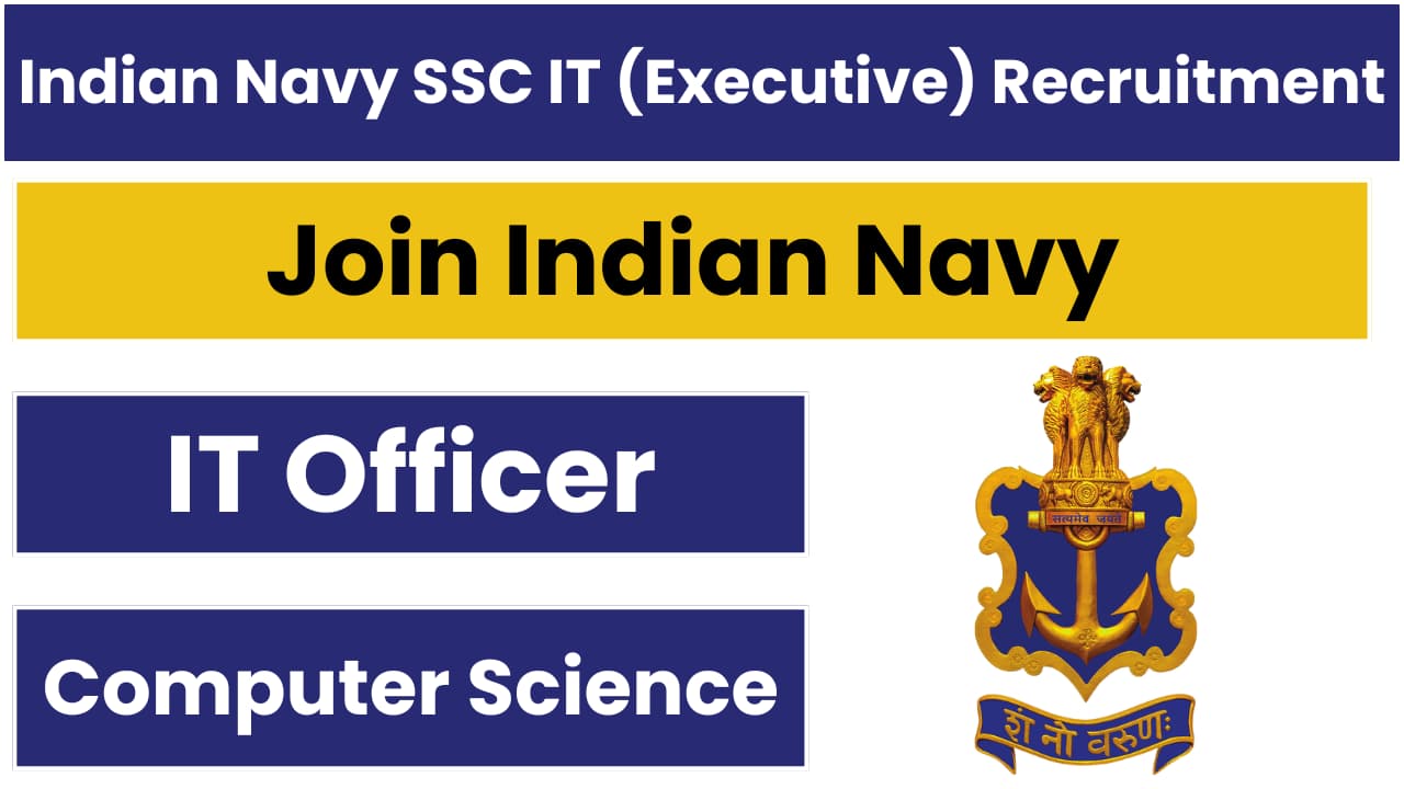 Navy SSC Executive IT Officer Recruitment 2024 Notification and Online ...