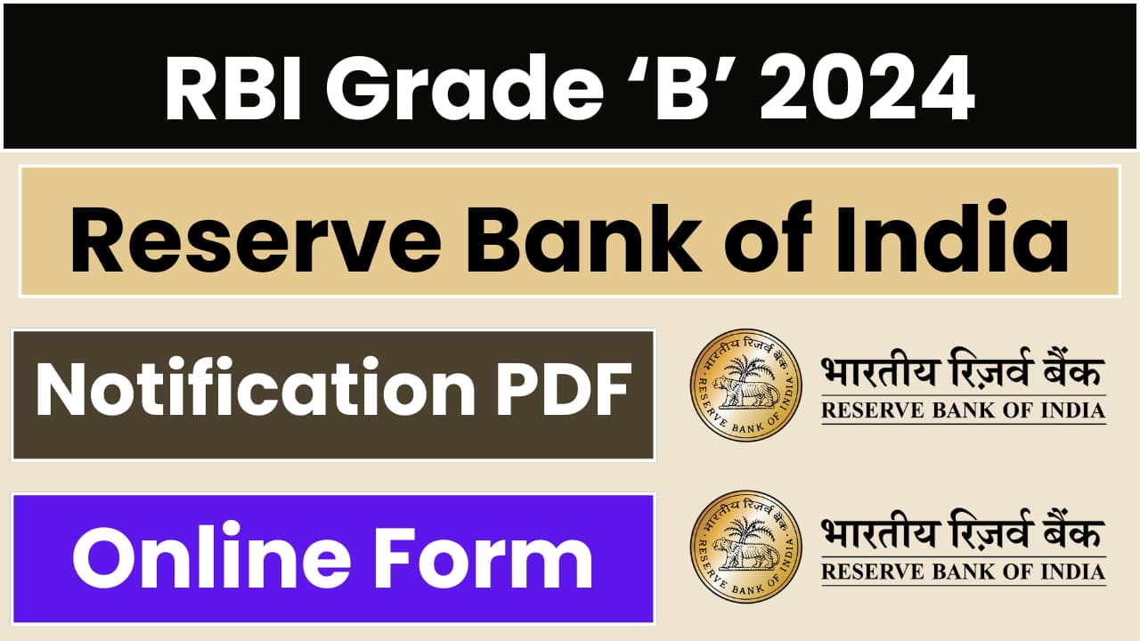 RBI Grade B 2024 [94 Post] Notification And Online Application Form ...