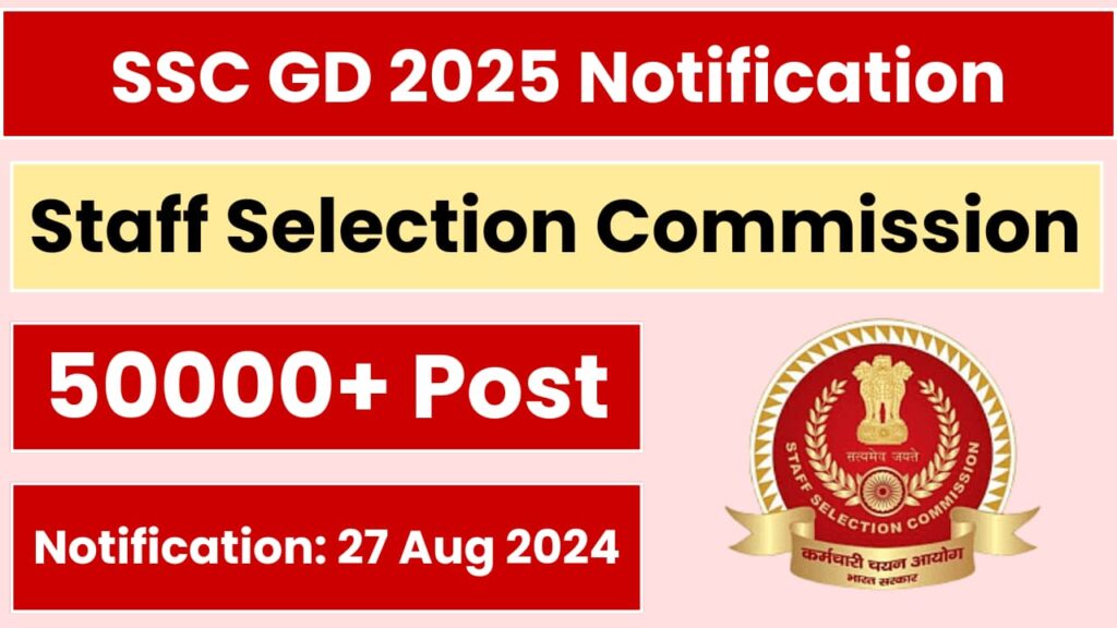 SSC GD 2025 Notification, Vacancies, Exam Date, Eligibility, Exam