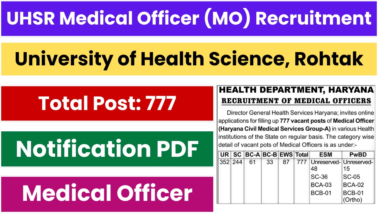 UHSR Medical Officer (MO) Recruitment