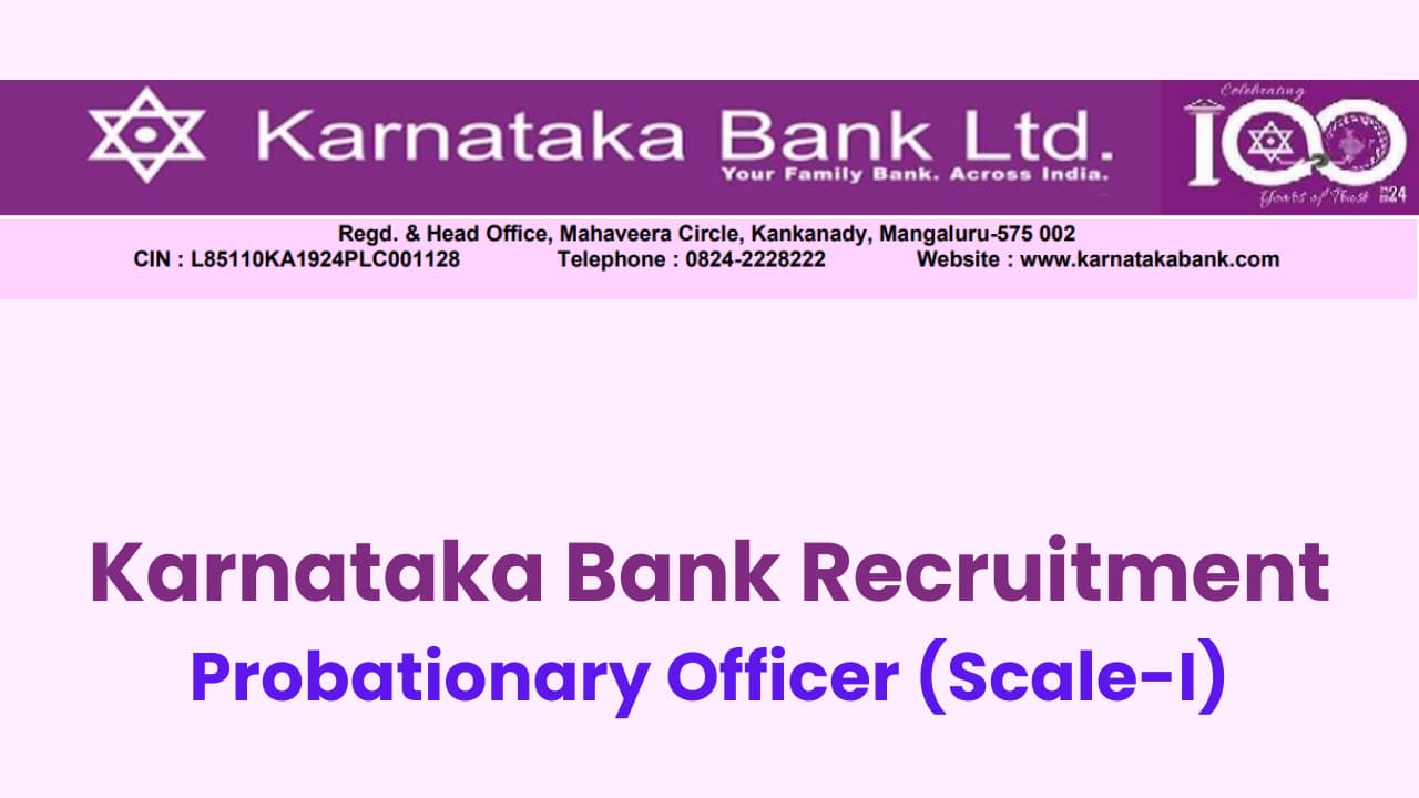 Karnataka Bank PO Recruitment 2024