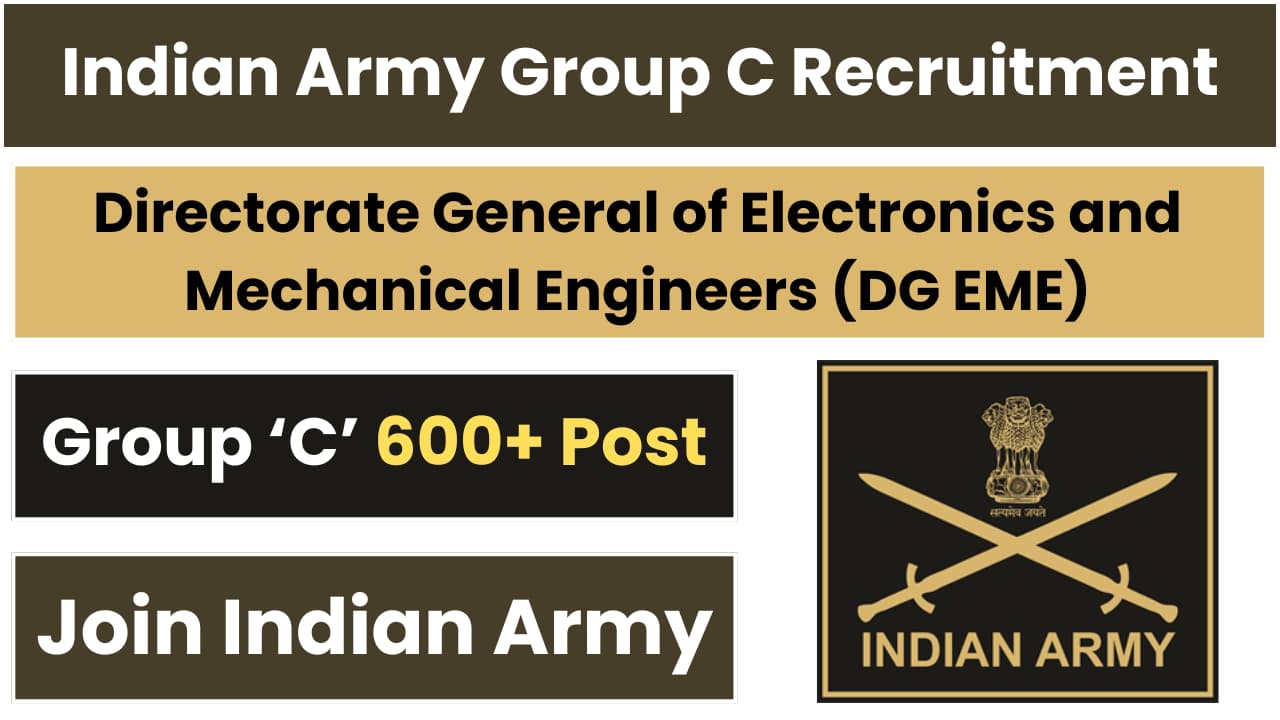 Army DG EME Group C Recruitment