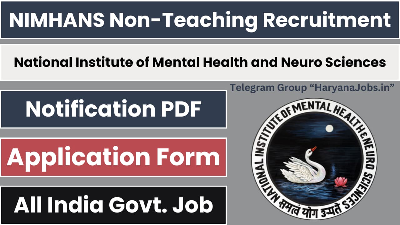 NIMHANS Non-Teaching Recruitment