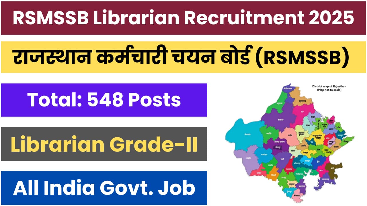 Rajasthan RSMSSB Librarian Recruitment