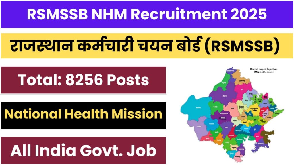 Rajasthan Rsmssb Nhm Recruitment Post Notification Out