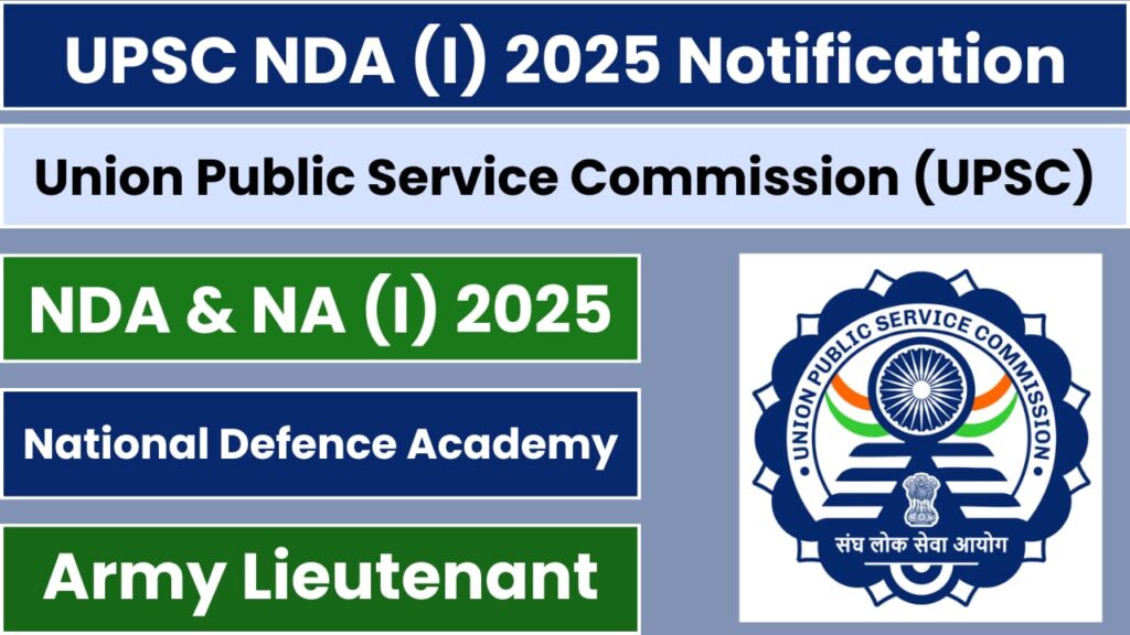 Latest Government Job Information Upsc Nda Notification Out Apply Online For